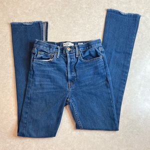 RE/DONE high rise slim flare jeans size 27